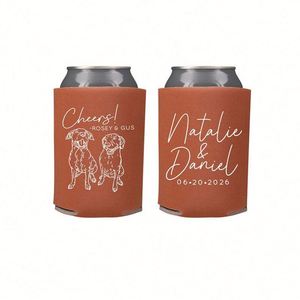 Enfriador de Bebidas con Diseño de Mascotas para Bodas, Aislante y Portavasos, Recuerdo de Boda - Product Image 1
