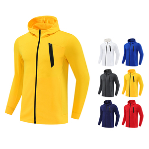 Custom Logo Zip Up Polyester Windbreaker Short Set Sweat Suit Woven Fabric Casual Long Sleeve For Men - Product Image 3