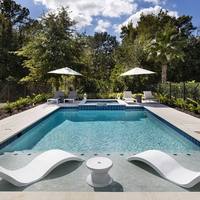 Chaises longues de piscine en fibre de verre pour hôtel, meubles d'extérieur, transats de bronzage, lit de jour, plage