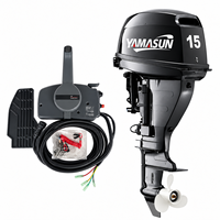 Offre Spéciale YAMASUN Moteur Hors-Bord 15 CV à Arbre Long, 4 Temps, Démarrage Électrique, Télécommande