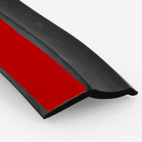 2 "X 2.5M Hitam PU Depan Bumper Bibir Splitter Tubuh Spoiler Rok Karet Pelindung