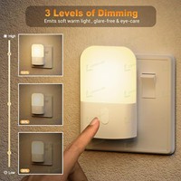 Veilleuse LED LOHAS 1W à économie d'énergie, à intensité variable, 3000K, avec capteur crépusculaire, à brancher sur prise murale, pour salle de bain, couloir
