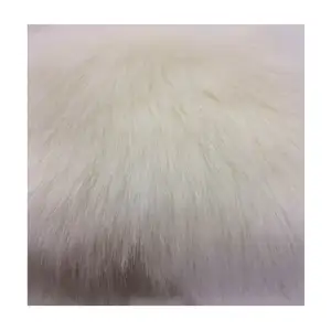 Soft white faux fur fabric used for women bags