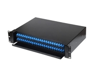 Boîtier de terminaison fibre optique HONDAO 48 ports, panneau de brassage SC/FC/LC, pigtail ODF 2U monomode/multimode (96 cœurs LC UPC SM) pour l'ingénierie