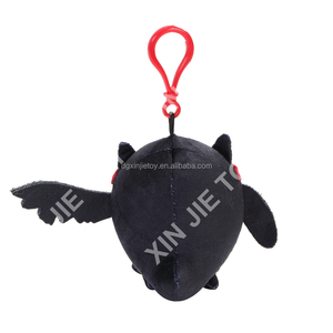 Ciondolo Morbido a Forma di <span class=keywords><strong>Gufo</strong></span> con Motivo Stampato Personalizzato, <span class=keywords><strong>Gufo</strong></span> di Peluche su Misura per Borsa, Ciondolo Imbottito a Forma di <span class=keywords><strong>Gufo</strong></span> <span class=keywords><strong>Nero</strong></span> - Product Image 2