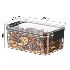 Separated Sealed <b>Jar</b> Food Grade Square Transparent Storage Can with Lid for Tea Grain Dry Food Organization - Product Image 1