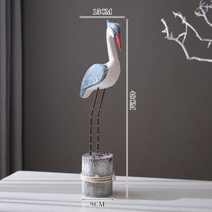 Escultura de pájaro azul de <span class=keywords><strong>estilo</strong></span> mediterráneo, decoración de mesa de <span class=keywords><strong>comedor</strong></span> Vintage, decoración nórdica para el hogar, acento para habitación de niños - Product Image 6