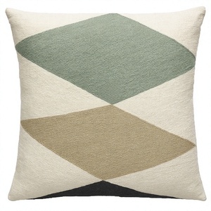 Designer Wool Handmade Kashmiri Embroidery Wool Chain Stitched Cushion Cover <b>For</b> Sofa <b>Couch</b> Living Room From Indian Supplier - Product Image 1