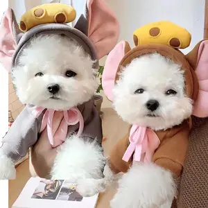 Hot Sale Halloween and Christmas pet clothes autumn and winter clothes dog pets turned cheese mice suppliers pet clothes