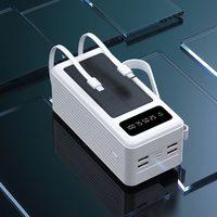 Batterie externe solaire portable haute performance 30000 mAh avec double port USB à charge rapide et affichage, chargeur de téléphone portable 50000 mAh