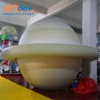 Ballon gonflable de la planète nouveau design, boule gonflable de décoration suspendue en pvc de 1m avec lampe