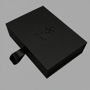 特注高級パッケージ磁気黒サテン挿入髪かつら包装ギフトボックスサテン付き - Product Image 3