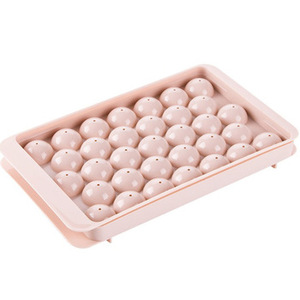 Biểu Tượng Tùy Chỉnh Cấp Thực Phẩm Silicone <span class=keywords><strong>Ice</strong></span> Cream Cubes Khuôn Vòng Bóng Khay Nhựa 33 Khoang Mini Vòng Tròn Bán Buôn Maker - Product Image 3