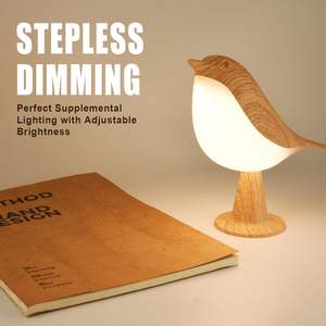 Carino uccello piccola lampada da scrivania Cordless luce notturna a LED con 3 modalità di colore sensore tattile ricaricabile per bambini lampada da comodino - Product Image 2