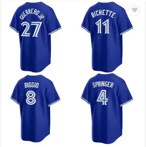 2023 Toronto Blue Baseball Jersey Jays 27 Vladimir Guerrero Jr. 11 Bo Bichette 4 Springer 99 Hyun-jin Ryu Baseball Jersey