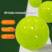 Balles de pickleball d'extérieur à 40 trous, 74 mm, 26 g, en PE rotomoulé haute élasticité, pour tournois, entraînement et pratique, accessoires de pickleball