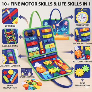 Vente en gros de livres silencieux pour tout-petits, accessoires Montessori en feutre pour tableau d'activités pour tout-petits - Product Image 2