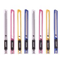 4PCS Pisau Utilitas Baja Karbon Retractable 9MM Pemotong Kardus Desain Pengunci Otomatis Model Kecil Aksesoris Pesawat Terbang Drone
