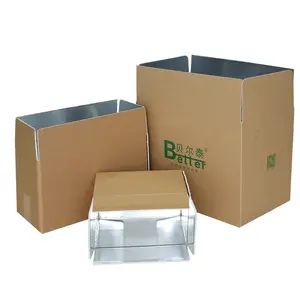 Customized Waterproof Foldable Cold Chain Insulation Cartons Fresh Fish Meat Sea Food Thermal Packaging Paper Boxes