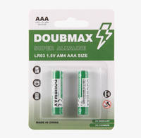 Batería Alcalina AAA LR03 de 1.5V de Fábrica OEM al por Mayor, Duración de 140 Minutos para Electrónica de Consumo, Electrodomésticos y Controles Remotos