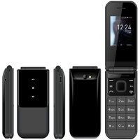 Teléfono Móvil Flip 2G GSM Doble SIM, Cámara de 0.08MP, Radio FM, Teclado, Teléfono con Funciones Básicas, Logotipo Personalizado en Español/Alemán, Software
