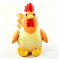 Coussin en peluche coq en spandex doux, personnalisé, avec coutures détaillées, pour fête sur le thème de la ferme, décoration d'intérieur pour enfants