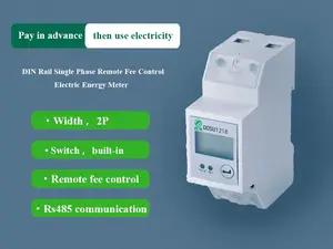 Medidor de electricidad inteligente, medidor de energía monofásico con WIFI, carril Din, OEM/ODM, prepago, con módulo NB/GPRS/RS485
