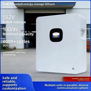 Wall-<b>Mounted</b> Hybrid Grid Off-Grid Household Energy Storage Lithium <b>Battery</b> 51.2V 10kWh AC Output - Product Image 5