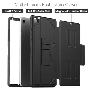 2024 Newest Magnetic Leather Smart Cover Flip Tablet Case For Samsung Tab A9 Plus 11inch 2023 X210 X216 X218 With Folding Stand