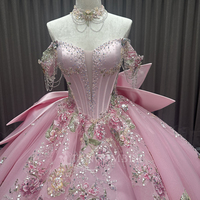 Robe de Quinceanera rose onirique Vestidos De Baile Robes d'occasion formelle Robe de soirée Mcd02