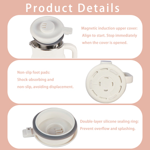 2026 Elektrischer Wasserkocher Sojamilch-Hersteller Automatischer Milchbereiter für Mandeln, Hafer, Soja & Pflanzenmixer mit Warmhaltefunktion - Product Image 4