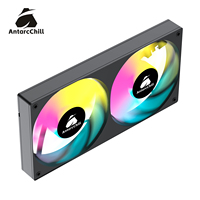 Ventilador Doble AntarcChill de 240 mm, Alto Flujo de Aire, Altas RPM, Bajo Ruido, Rodamiento Hidráulico, Refrigeración Silenciosa para Radiador