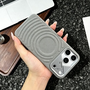เคสโทรศัพท์หนัง PU ลายริ้วแบบแม่เหล็กสำหรับ iPhone 18 17 16 15 14 13 Pro Max พร้อมกรอบกล้องโลหะ ป้องกันการกระแทก ขายส่ง - Product Image 6