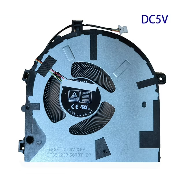 5V/12V CPU Cooling Fan for Lenovo Ideapad 5 Pro-14ITL6/14IAP7/14ITL6 82L3/14ACN6 82L7/14IAP7 82SH/14ARH7 82SJ 5F10S13956/57
