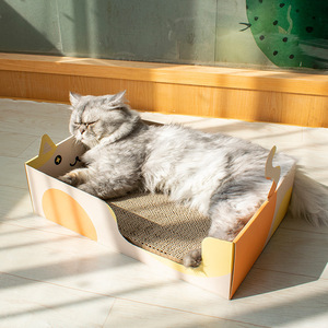 ที่นอนข่วนเล็บแมวแบบกระดาษแข็งลายการ์ตูน ทนทาน ใช้ได้กับแมวในบ้าน - Product Image 2