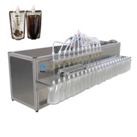 Machines de remplissage et de bouchage de sacs à bec autoportants à 12 têtes pour jus de soja, eau potable, huile