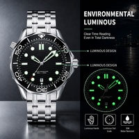 Montre de sport de bonne qualité, vente en gros, montre-bracelet en acier inoxydable pour hommes, design luxueux, montre mécanique automatique personnalisée pour hommes