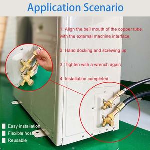 R134A R404A R22 1/2 "Piezas de refrigeración Aire acondicionado Manguera de goma flexible de conexión negra - Product Image 5