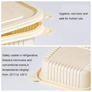 Caja desechable Biodegradable <span class=keywords><strong>para</strong></span> hamburguesas, contenedor de embalaje de <span class=keywords><strong>comida</strong></span> rápida, venta al por mayor - Product Image 5