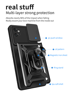 Funda de teléfono con armadura de ventana de empuje para cámara deslizante para Motorola E20 E30 E40 Edge 20 <span class=keywords><strong>2021</strong></span> 20 Lite G60S G Power <span class=keywords><strong>G9</strong></span> Play E7 Plus G50 G100 - Product Image 6