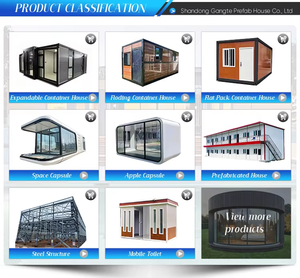 Rumah kontainer lipat dapat digunakan kembali tipe X desain lipat struktur baja Panel Sandwich konstruksi kokoh dan stabil - Product Image 3