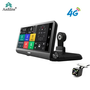 Новые 8 дюймов андроид gps-навигатор с двумя камерами, автомобильная камера dvr с 4G сим-карты 1080P видеомагнитофон складной dash cam Recorder