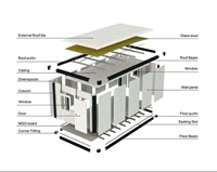 Maison en conteneur sur mesure de 2 chambres à coucher Maison préfabriquée mobile en conteneur plat Salle de bureau Maison en conteneur préfabriquée pour hôtels