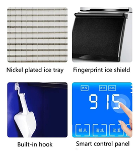 Máquina de Hielo Pequeña para Bar, Máquina Industrial de Hielo en Cubitos, Máquina de Hielo de Acero Inoxidable de 30 kg/24 h para el Hogar, Ideal para Marketing - Product Image 5