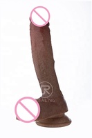 REALING Jouets en silicone médical Produits sexuels pour adultes Gros gode artificiel réaliste de 21cm pour femmes