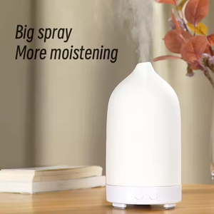 Humidifier Ruangan 100ML Elektrik Ultrasonik Keramik <span class=keywords><strong>Aroma</strong></span> <span class=keywords><strong>Diffuser</strong></span> Minyak Esensial Dekorasi Rumah Tangga - Populer & Laris - Product Image 5