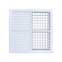 Sortie d'air double à persiennes en ABS, sortie d'air indépendante zonée amovible, grille de ventilation linéaire silencieuse pour système d'air frais intérieur