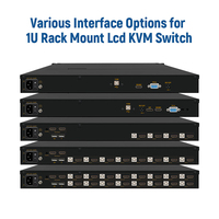 Consola KVM LCD de 17.3 Pulgadas, Conmutador VGA de 8 Puertos, Cajón de Montaje en Rack 1U, Monitor Dual para Centros de Datos