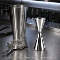 Jigger à cocktail 30/45 ml 30/60 ml en acier inoxydable 304, jigger double face, jigger pour barman, tasse à mesurer