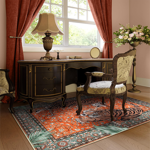 Alfombras lavables grandes y suaves <span class=keywords><strong>para</strong></span> sala de estar, alfombra Vintage <span class=keywords><strong>para</strong></span> sala de estar, alfombra antideslizante resistente a las manchas debajo de la <span class=keywords><strong>Mesa</strong></span> - Product Image 6